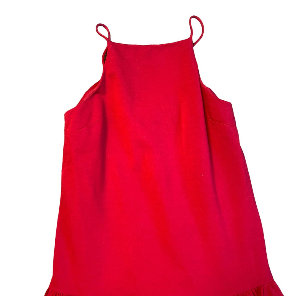 ASOS Red Ruffle Hem Mini Dress Size 4 - Picture 4 of 7